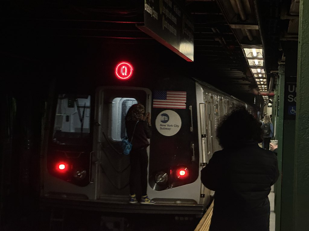 thenexrow's tweet photo. @NYCTSubway surfer on 8872, Q southbound just left Union Square https://t.co/9HmlxQpwOO