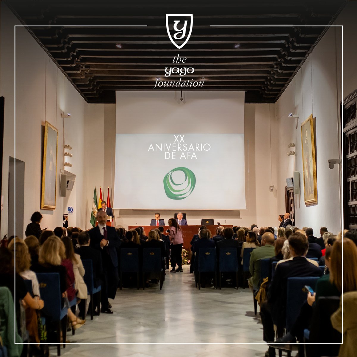 The Yago Foundation estuvo presente en el XX aniversario de <a href="/afandaluzas/">AFA</a> que reunió en <a href="/SevillaAlcazar/">Alcázar de Sevilla</a> a las asociaciones y fundaciones a las que da apoyo desde hace 20 años en Andalucía.

¡Por muchas más celebraciones juntos aplaudiendo la labor que desempeñáis! 👏