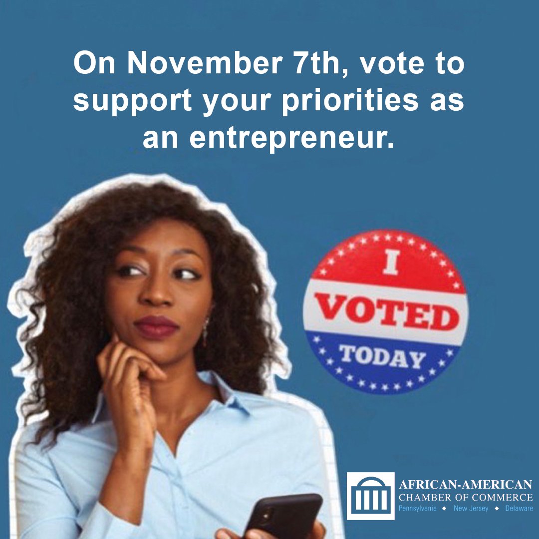 Entrepreneurs are the lifeblood of our community. On November 7th, vote for officials who will support them and create a more equitable economy. Your vote matters! #VoteForChange #EconomicEquity #YourVoiceMatters #AACC #30YearsStrong #BlackOwnedBusinesses #entrepreneurs