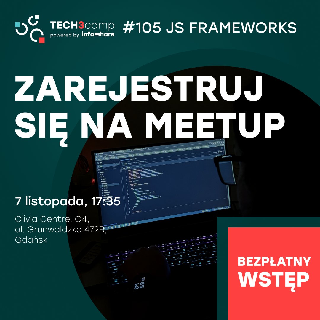 3camp_pl's tweet photo. Hej! Już jutro o 17:30 meetup dla prelegentów #Frontend - Tech3camp #105 w temacie #framework #javascript w planie 3 wystąpienia i networking przy pizzy i piwie. Zapraszamy!

https://t.co/GyZ6cfT4ol https://t.co/DxPAT9ibPW