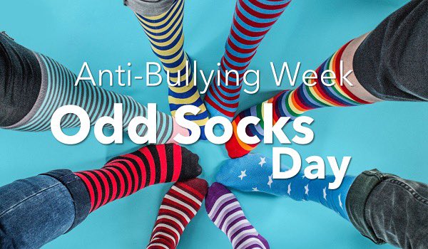 Next Monday 13th is the start of #AntiBullyingWeek in Scotland. We will mark the occasion by wearing odd socks to school! #ImListening
