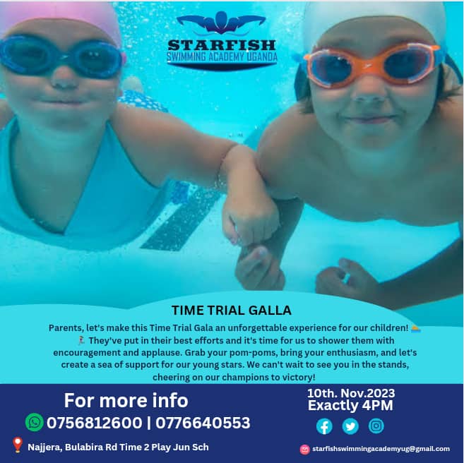 StarfishUganda's tweet photo. "π Dive into the excitement! This Friday is the moment of truth for our young swimmers. Join us to cheer them on as they showcase their hard-earned achievements in the pool. π
πββοΈ #SwimGala #YouthSwimmers #FridayShowcase" #zerodha #INDvsSA #srilankacricketboard https://t.co/2I1xPQYcZD