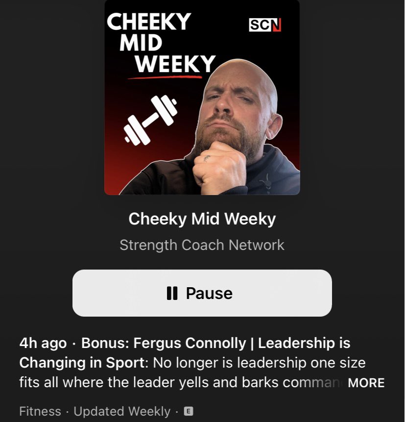 StrCoachNetwork's tweet photo. The man @Fergus_Connolly dropping knowledge this Monday! 

Leadership lessons about Messi and other high achievers. 

https://t.co/xvhKnZB0gL

Click to listen 👆👆👆👆

#StrengthCoachNetwork || #SCN || #CheekyMidWeeky || #Learn || #Education https://t.co/b16q39wvHO