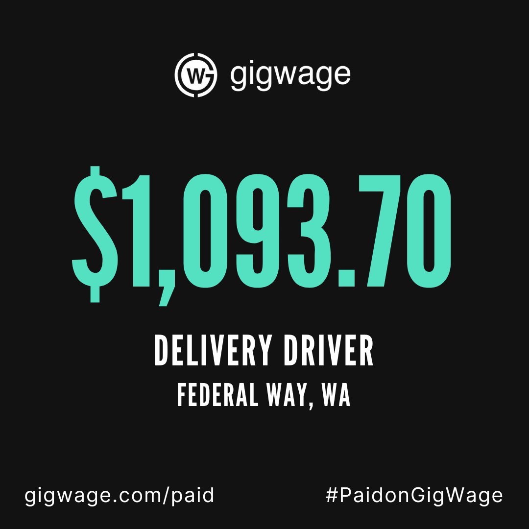 Delivery driver #PaidonGigWage