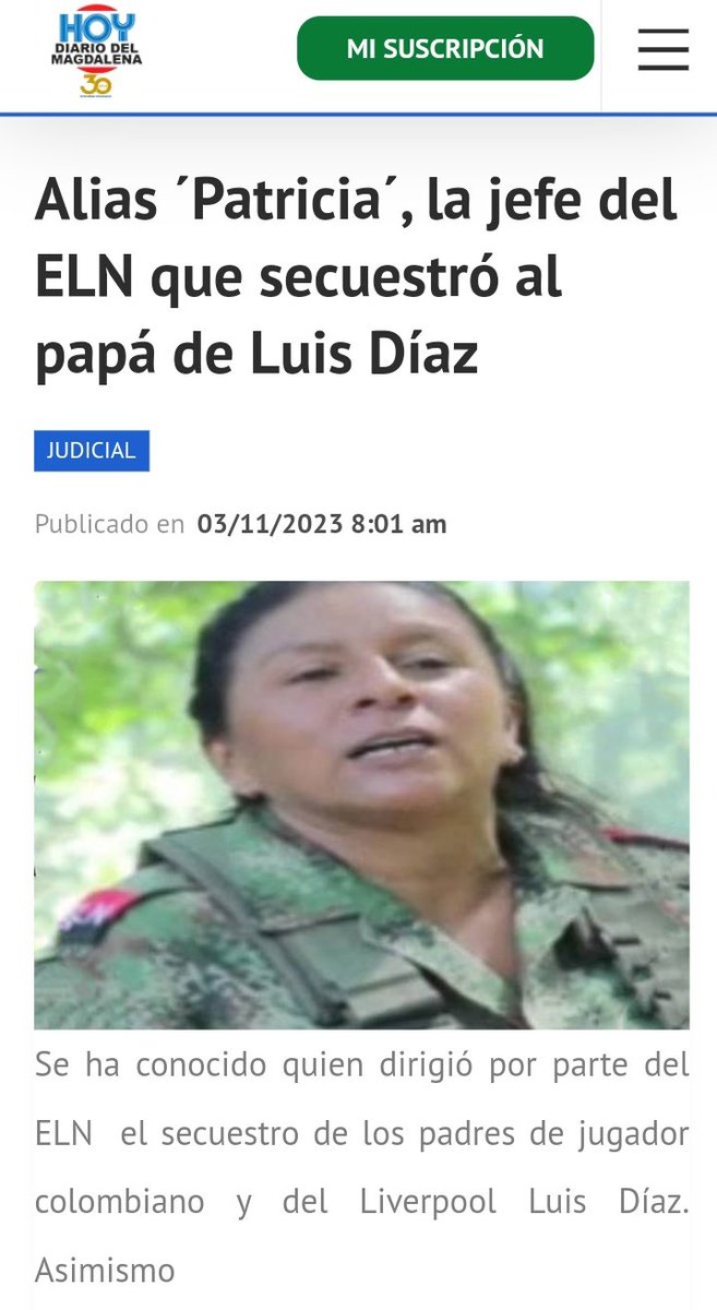 Categrico2's tweet photo. VERGÜENZA MUNDIAL
Alias Patricia del Eln y amiga de borracho adicto Gustavo Petro es la secuestradora del papá de Lucho Díaz. #LibertadParaPapa
https://t.co/xT2IN7y0Ql https://t.co/ecnKp5Nf98