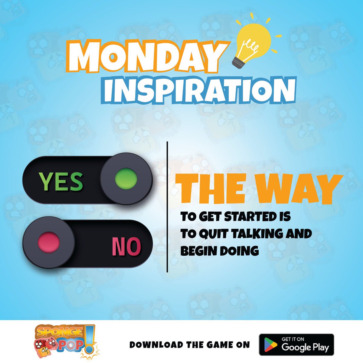 New week, new opportunities! Embrace the challenges, seize the day, and make it a Monday to remember. 💪🌟 #MondayMotivation #SpongePopExperience #letsplay #googleplaystore #mondayvibes