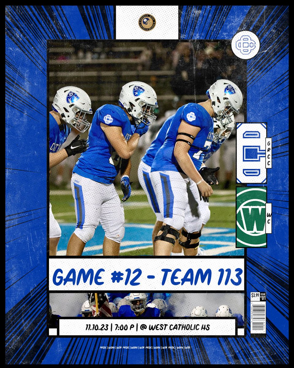 🚨 Game #12 Information 🚨 

🆚: West Catholic Falcons
📅: 11.10.23
⏰: 7:00 PM
📌: West Catholic High School

🎟️: gofan.co/event/1218229?…

<a href="/FOX17Blitz/">FOX 17 Blitz</a> <a href="/WOODTV/">WOOD TV8</a> <a href="/13OYSL/">13 On Your Sidelines</a> <a href="/TheD_Zone/">The D Zone</a> <a href="/MichFBFrenzy/">Michigan Prep Frenzy</a>