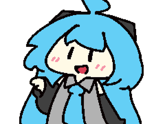 #1日1絵チャレンジ78日目ドット絵風ミクさん 