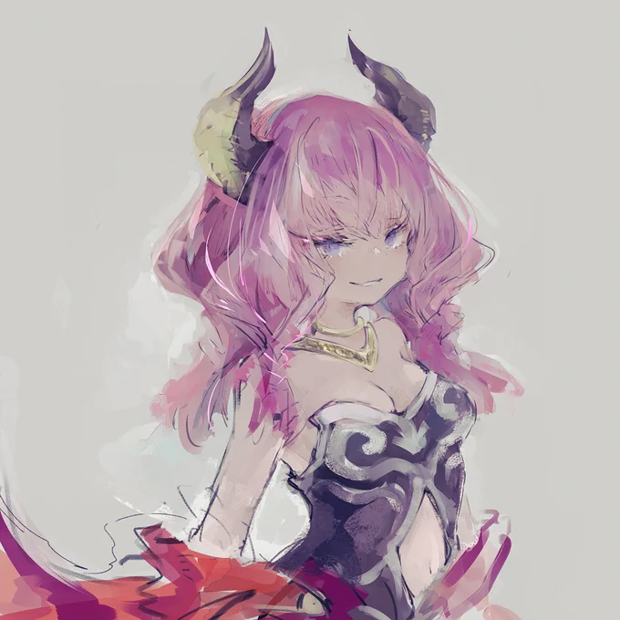 ちょっと前に描いてたアウラちゃのらくがき発見した。葬送のフリーレンで一番見た目が好きなキャラ!! 