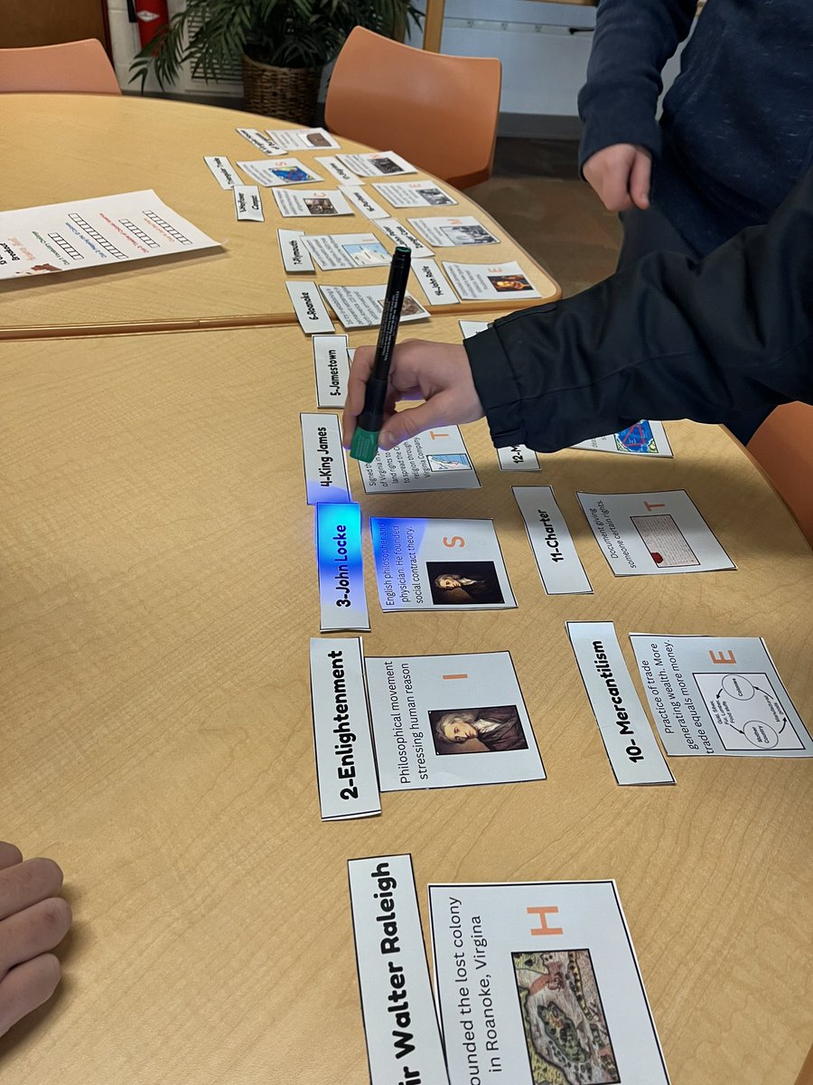 CC_MS_Library's tweet image. Mr. Goforth’s 7th grade social studies class is starting their Monday off with a 13 Colonies Breakout! @CCCSD_MS