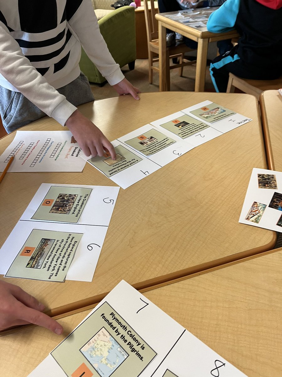 CC_MS_Library's tweet image. Mr. Goforth’s 7th grade social studies class is starting their Monday off with a 13 Colonies Breakout! @CCCSD_MS