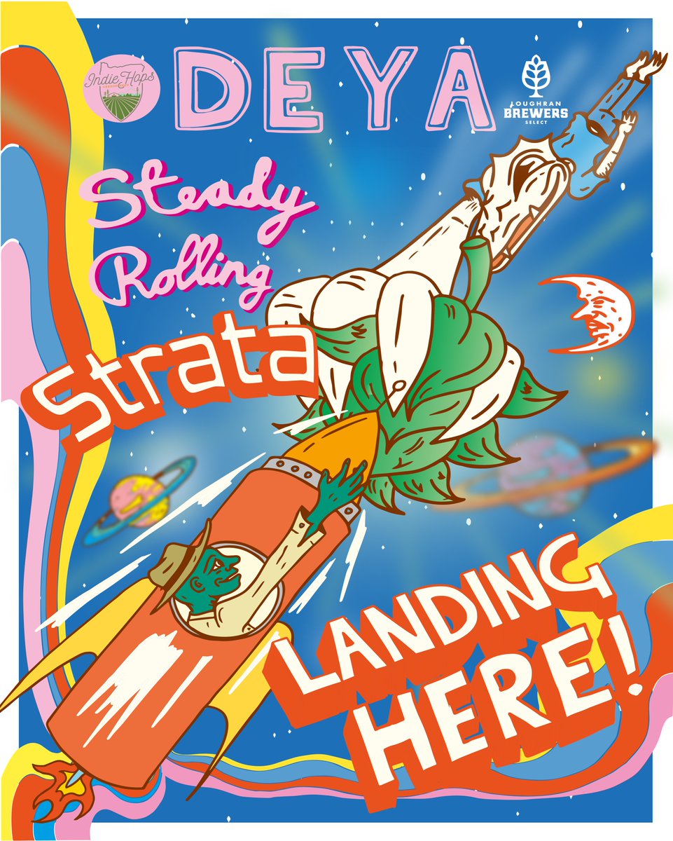 Now in its third year, the good folks at DEYA have tweaked their amazing Steady Rolling Man by the addition of this year's super fresh Strata hop 
It will be on the taps this weekend alongside the original SRM so you can compare and contrast. 
<a href="/deyabrewery/">DEYA</a> #steadyrollingstrata