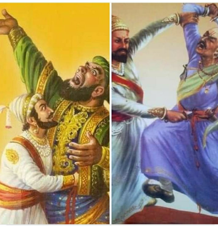 KraantiKumar's tweet photo. छत्रपति शिवाजी महाराज ने कई पिछड़े वर्ग के सैनिकों को किले का किलेदार बनाया. कई मुस्लिम उनकी सेना में थे. मौलाना हैदर अली उनके गोपनीय सचिव थे जैसे आज अजित डोभाल नरेंद्र मोदी जी के सुरक्षा सलाहकार हैं.

शिवाजी महाराज ने रायगढ़ किले के पास जगदीश्वर मंदिर के अलावा मस्जिद का भी निर्माण किया. उनके शासनकाल में सामाजिक परिवर्तन की शुरुआत हो चुकी थी जिसे बाद में पेशवाओं ने पलट दिया.

शिवाजी महाराज जब अफ़ज़ल खान से मिलने जा रहे थे, तब "वाघ नख" (शेर का नाखून) हथियार गुप्त तरीके से ले जाने की सलाह रुस्तमे जमाल ने दी जो शिवाजी महाराज के अंगरक्षक थे.

अफ़ज़ल खान ने शिवाजी महाराज से गले मिलते ही उन्हें मारने के उद्देश्य से दबोच लिया. शिवाजी महाराज ने वाघ नख से अफ़ज़ल खान को फाड़ दिया. अफ़ज़ल खान के तरफ से तलवार लिए पंडित कृष्ण भास्कर कुलकर्णी शिवाजी पर टूट पड़ा. शिवाजी महाराज ने कृष्णा भास्कर कुलकर्णी को भी निपटा दिया.

इतना कुछ होने के बावजूद शिवाजी महाराज ने अफ़ज़ल खान की कब्र बनाने में योगदान दिया. उनका यह कदम इतिहास में उन्हें उच्च कोटि का स्थान देता है, शिवाजी महाराज महान राजा थे. 

✍🏼Kranti Kumar