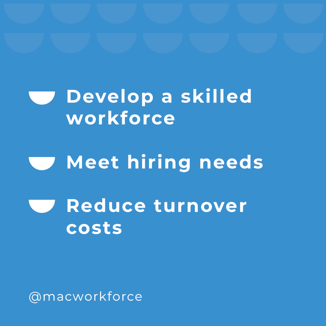 Apprenticeship: The key to a skilled workforce.

Apprenticeship is a proven way to develop a skilled workforce that is able to earn and learn at the same time.