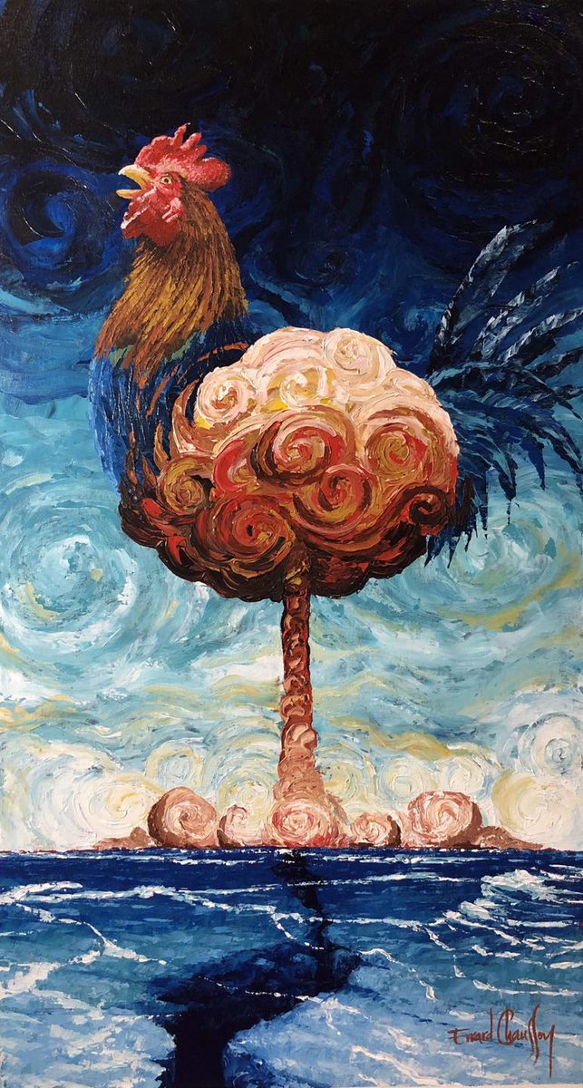 Regard d'un artiste polynésien sur le fait nucléaire.
Alors que la Russie vient de révoquer le Traité international contre les essais nucléaires, rappelons-nous les dégâts qu'ont provoqués les essais nucléaires français.
Merci <a href="/EvrardChaussoy/">Evrard Chaussoy</a>  pour ces tableaux explosifs.