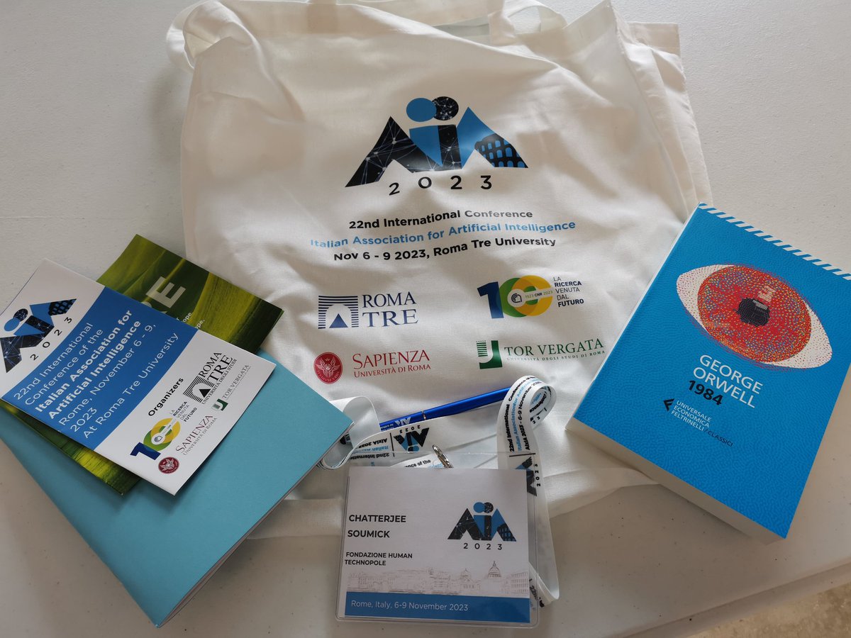 Ready for @AI_x_IA 2023, organised by @CNRsocial_, @UnivRoma3, @unitorvergata, and @SapienzaRoma! Eagerly waiting for the forthcoming research talks and equally excited for my four presentations at @NL4AI, @XAI_Workshop and #HC@AIxIA #AIxIA23 #ceurws #romatre #roma #cnr