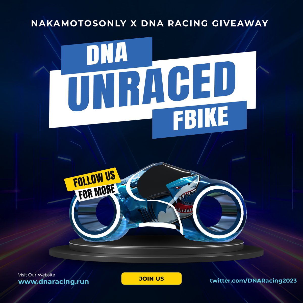 🚨 #ContestAlert 🚨
It's time for another #Giveaway 
#Win a #Free unraced <a href="/DNARacing2023/">DNA Racing</a> Fbike 

🔁Retweet this post 
☑️Follow <a href="/NakamotosOnly/">NakamotosOnly</a> 
☑️Follow <a href="/DNARacing2023/">DNA Racing</a> 
🤩Comment below and tell us what you love about DNA Racing (If your new, learn more @ dnaracing.run)
