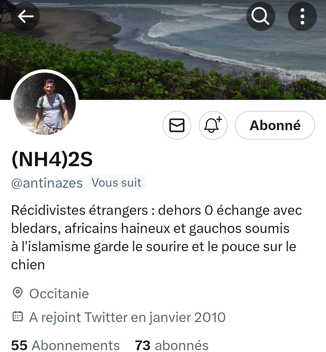 INFO🚨Mes amis abonnés😉Ainsi que l'équipe #JambonBeurre 🇨🇵 
Notre ami   <a href="/antinazes/">Droits & Devoirs</a> 👍Aurait besoin d'un petit coup de pouce pour grossir sa TL!Et ainsi lui donner plus de visibilité ! Merci de vous abonner à lui !🙏Merci et n'oubliez pas!Tous ensemble nous sommes plus forts!🇨🇵