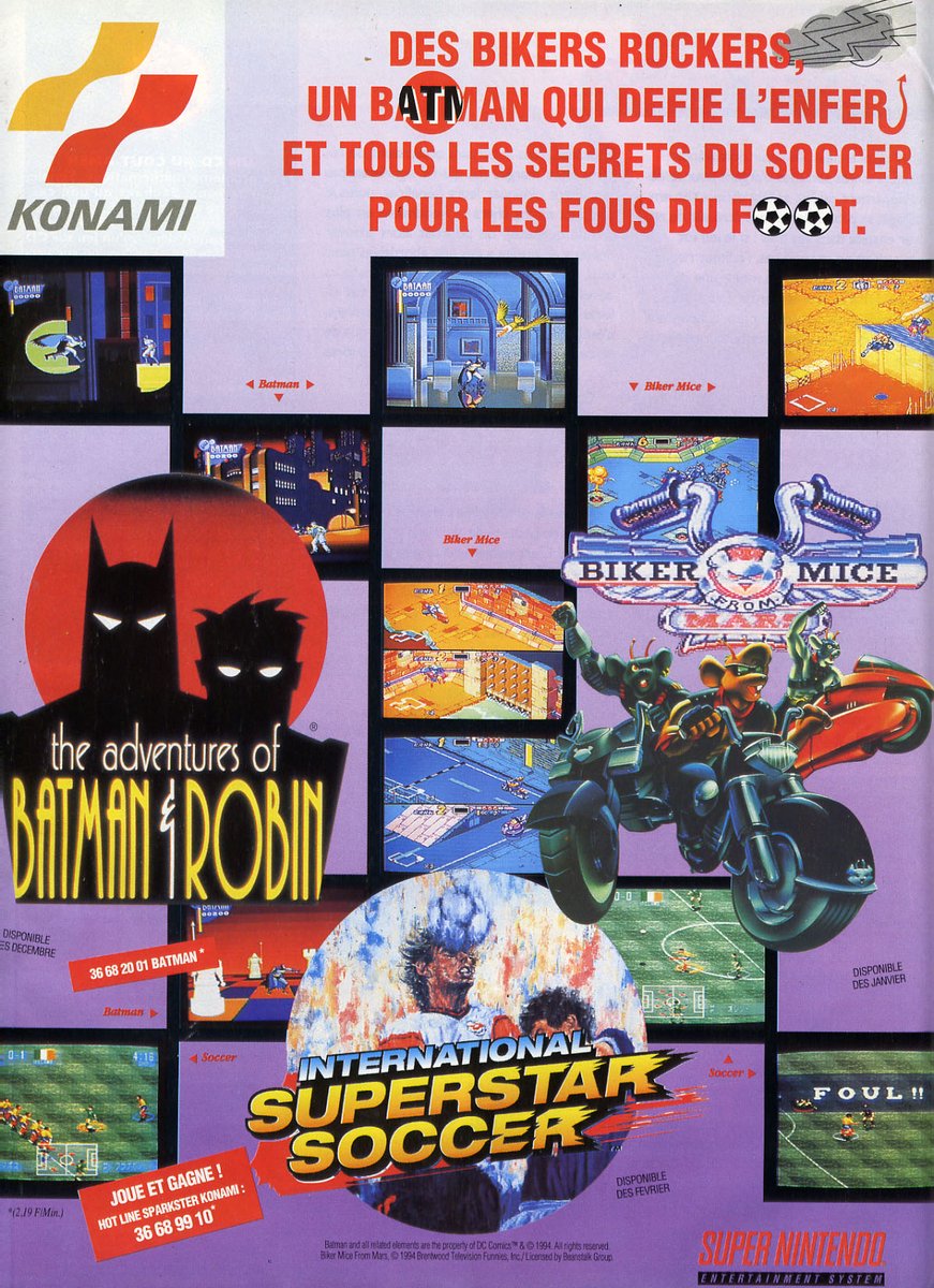 AllmightoFranky's tweet photo. La pub dans les mags JV des #80s #90s!Pubs issues du #Joypad 37 de décembre 94!Double-page pour les jeux #DisneySoftware chez #Nintendo,#Hurricanes sur #Megadrive,inspiré de la série animée de 1993 et #Konami bien entendu!! #retro #retrogaming #culturepub #oldschool https://t.co/vG48a6mlPX