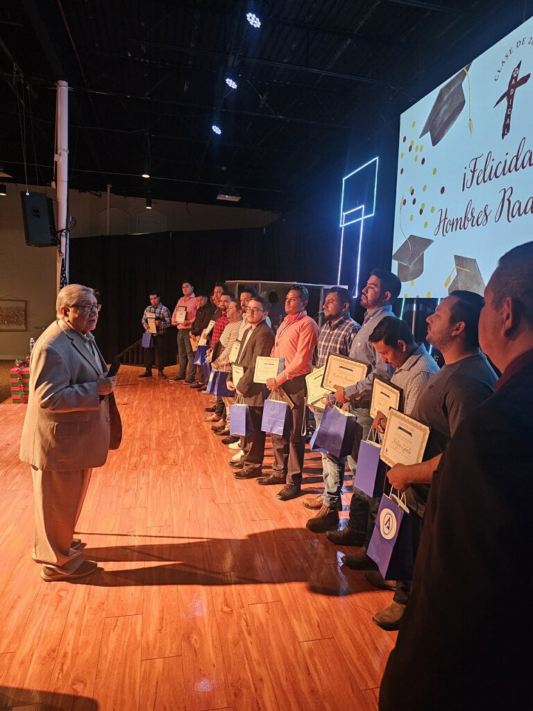 My awesome 94 year old  father and partner in ministry giving godly counsel to men who graduated from their new believers 12 week  journey yesterday! North Campus <a href="/alcogsa/">Abundant Life Church</a>