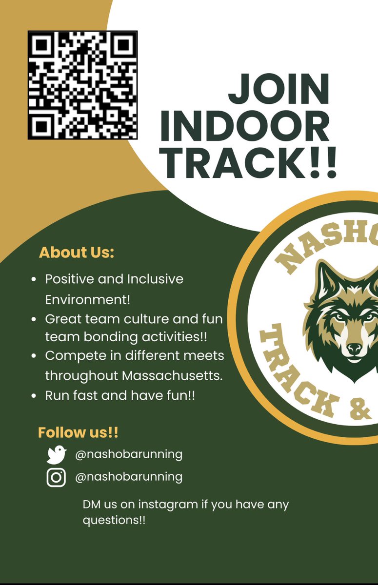CoachBenLangelo's tweet image. The only way to get faster is by running faster.

Not by playing more soccer, lacrosse, whatever. 

If you truly want to run faster, join the winter team that will specifically train you to get faster - sign up for indoor track today! Season starts Nov. 27! #aaroooooo 🐺