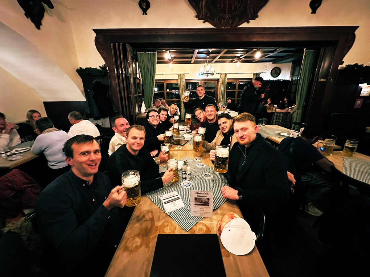 ThomScotting94's tweet photo. Class weekend in Munich for Tomโs stag โฆ. feeling it now though๐ฉ๐ช๐ป #YoutubeFriends #SuperBayern @Thomaslightly https://t.co/lrXTgDGIJx