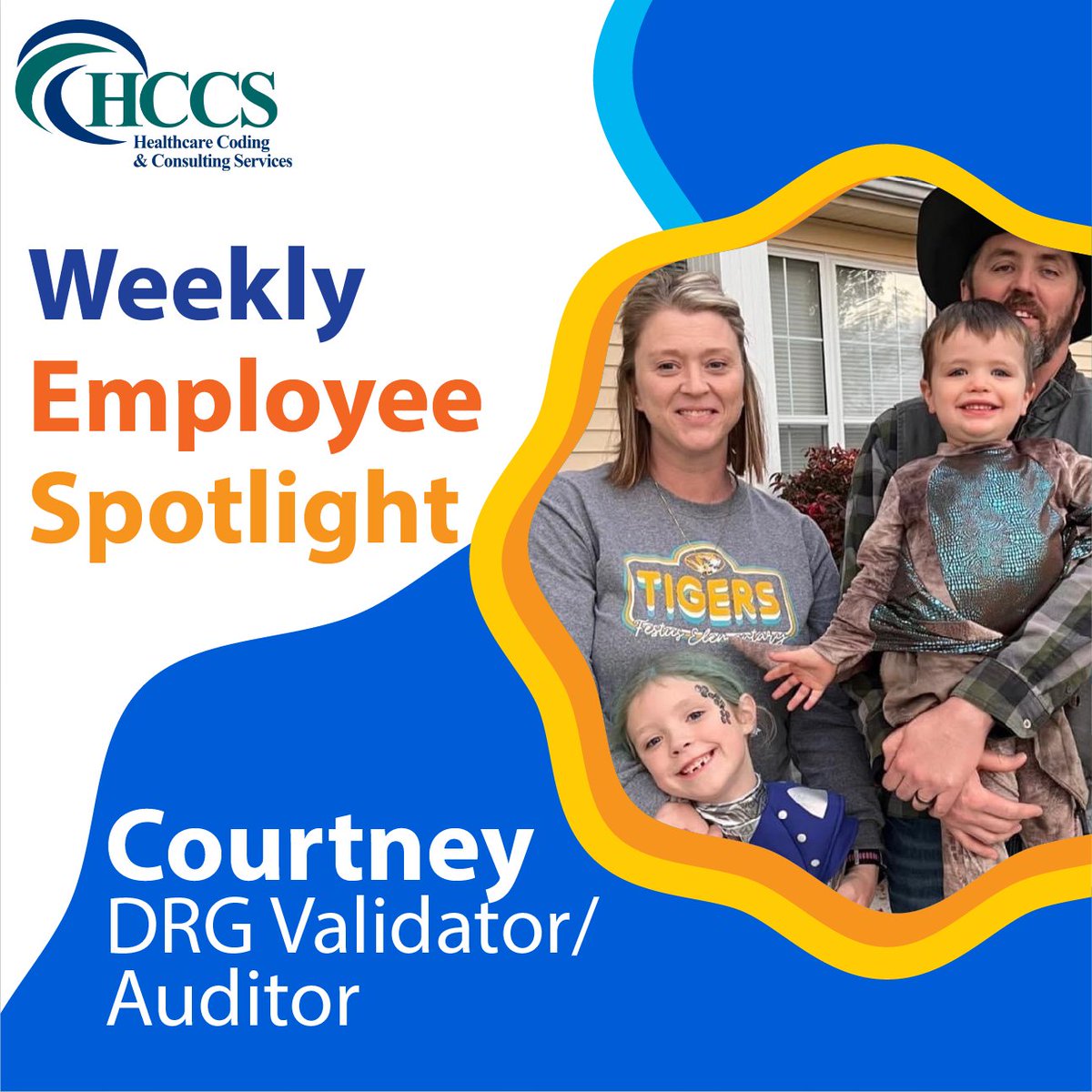 HCCSCoding's tweet image. Employee Spotlight: Courtney Thomas – DRG Validator / Auditor 🌟
With a decade of experience in her field, Courtney Thomas brings a wealth of expertise to HCCS.