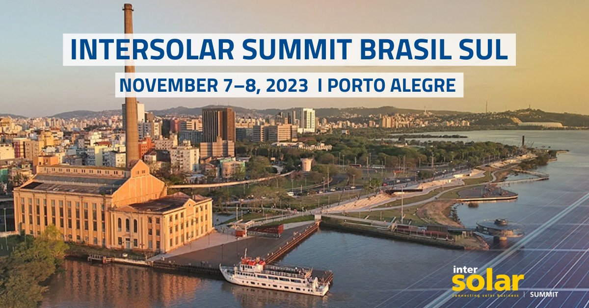 Tomorrow the Intersolar Summit Brasil Sul in Porto Alegre will debut! 👉 PV + Storage for Agriculture and Offgrid See you at the FIERGS event center in Porto Alegre. bit.ly/46z7ksx