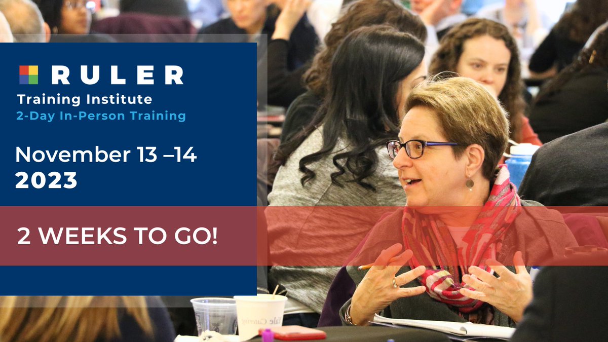 📚 Only one week away from our RULER Training Institute at @Yale! Attendees, we're gearing up for an enriching 2-day session on building emotional intelligence in our schools. Can't wait to connect, collaborate, and co-create! 🤝 #EmotionsMatter rulerapproach.org