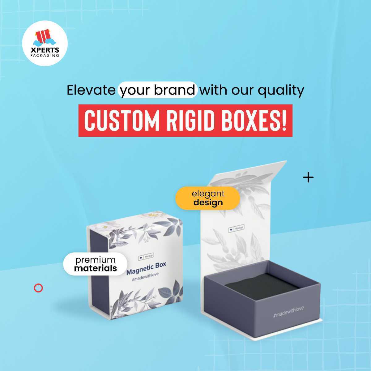 Elevate your brand with our quality custom rigid boxes! 🌟 

Plus, enjoy FREE SHIPPING and FREE DESIGN SUPPORT. Your packaging dreams are just a message away. 🎁📦 

#Xpertspackaging #CustomRigidBoxes #QualityPackaging
#FreeShipping #BrandElevation #ProductShowcase