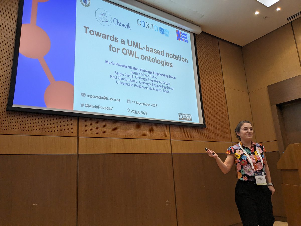 Ana Iglesias (@_aieme) on Twitter photo Now <a href="/MariaPovedaV/">María Poveda</a> is presenting the Chowlk 🦉 notation for ontology diagrams in the VOILA workshop. Check it out here: chowlk.linkeddata.es/notation.html
#ISWC23 <a href="/iswc_conf/">International Semantic Web Conference</a> <a href="/oeg_upm/">OEG UPM</a> Now <a href="/MariaPovedaV/">María Poveda</a> is presenting the Chowlk 🦉 notation for ontology diagrams in the VOILA workshop. Check it out here: chowlk.linkeddata.es/notation.html
#ISWC23 <a href="/iswc_conf/">International Semantic Web Conference</a> <a href="/oeg_upm/">OEG UPM</a>