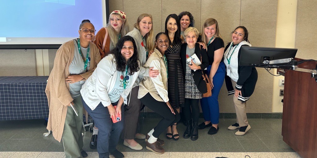 The teachers and staff at Catherine Hershey School for Early Learning, Harrisburg had the pleasure of sitting in on sessions by @salinayoon at @PSUHarrisburg. She spoke on the power of being quiet, connecting with characters, and engaging readers with picture books.
