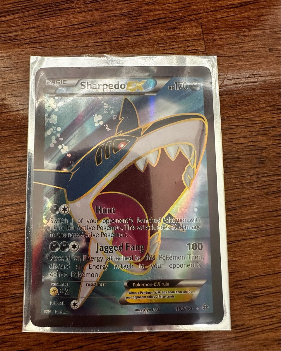 TimothyImholt's tweet image. I was cleaning my son&apos;s room and I came across a bunch of scattered Pokemon cards. This one just looked cool to me. SHARPEDO!!! Who doesn&apos;t love sharks, and cross it with a torpedo?

Too cool.

  #sharpedo  #pokemoncards  #pokemoncard