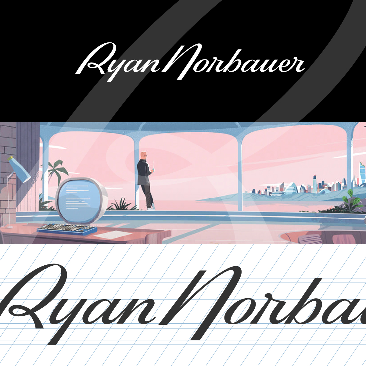 Wells Collins (@wellscollins) on Twitter photo Script wordmark design for <a href="/RyanNorbauer/">Ryan Norbauer</a> - founder of the luxury keyboard brand, Norbauer and Co. This mark will be used for Norbauer's upcoming newsletter. The beautiful retro illustrations were done by the uber talented <a href="/stevescott3000/">Steve Scott</a> #logo #wordmark #wordmarklogo #lettering Script wordmark design for <a href="/RyanNorbauer/">Ryan Norbauer</a> - founder of the luxury keyboard brand, Norbauer and Co. This mark will be used for Norbauer's upcoming newsletter. The beautiful retro illustrations were done by the uber talented <a href="/stevescott3000/">Steve Scott</a> #logo #wordmark #wordmarklogo #lettering