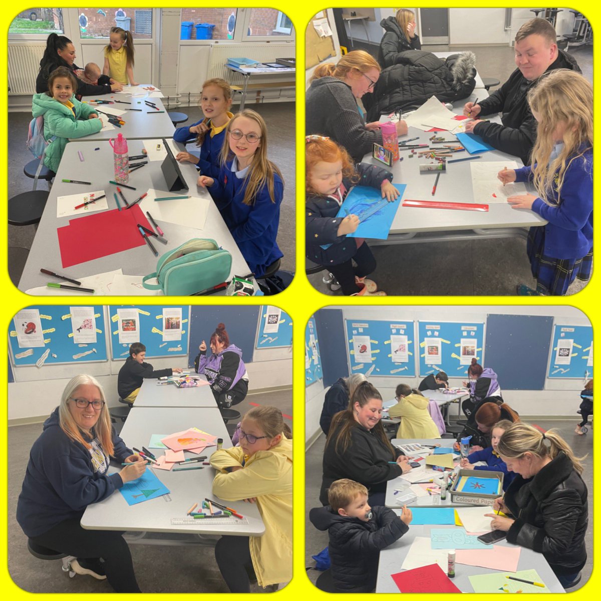 sandaigprimary's tweet photo. Nothing beats the joy of creativity and togetherness! Excited to see the beautiful Christmas card crafted by the little artists and their families for Mrs. Clark's festive competition. 🌟🎄 #ChristmasSpirit #FamilyCreativity #schoolcommunity what this space for the winning card💙 https://t.co/VOpPUdRtGY