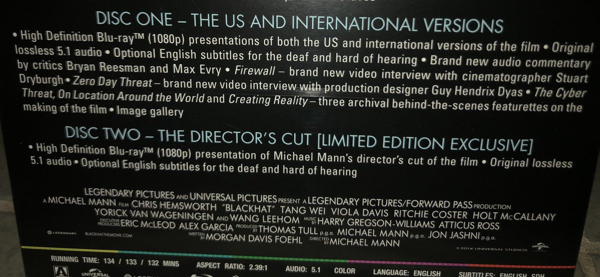 Coming from @ArrowFilmsVideo on November 28! @BryanReesman and me slingin’ that audio commentary + Michael Mann’s director’s cut… #Blackhat