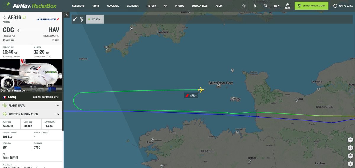 airlivenet's tweet photo. UPDATE Flight #AF816 is returning to Paris CDG following a medical emergency on board. Landing expected by 18:40 local time https://t.co/k2pcQ91vn4 https://t.co/SML6SMIUtk