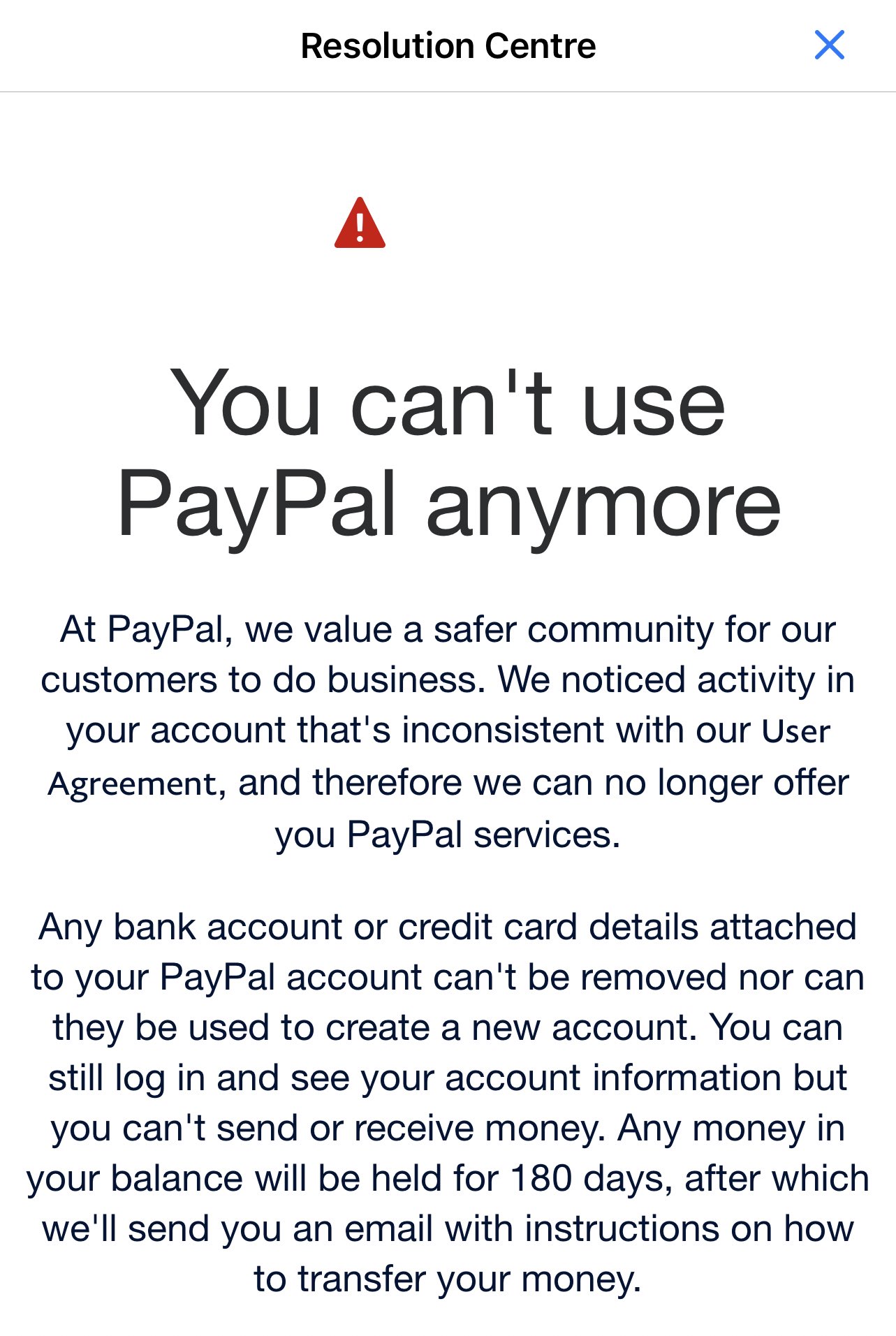 ✨Goddess Mayhem✨Bday 23 Aug on X: PayPal is seriously a joke 🫣 I wont be  using PayPal anymore, Bank transfer, cashapp & Wishtender only!! 🥱 £700 is  being help for 180 days