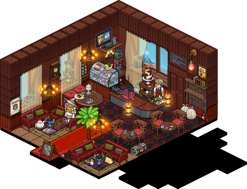 queenrolexa's tweet photo. Take a seat in the new #Habbo rooftop cafe and enjoy a cup of tea! @Habbo @adevhabbo https://t.co/3TQzCtkMrs