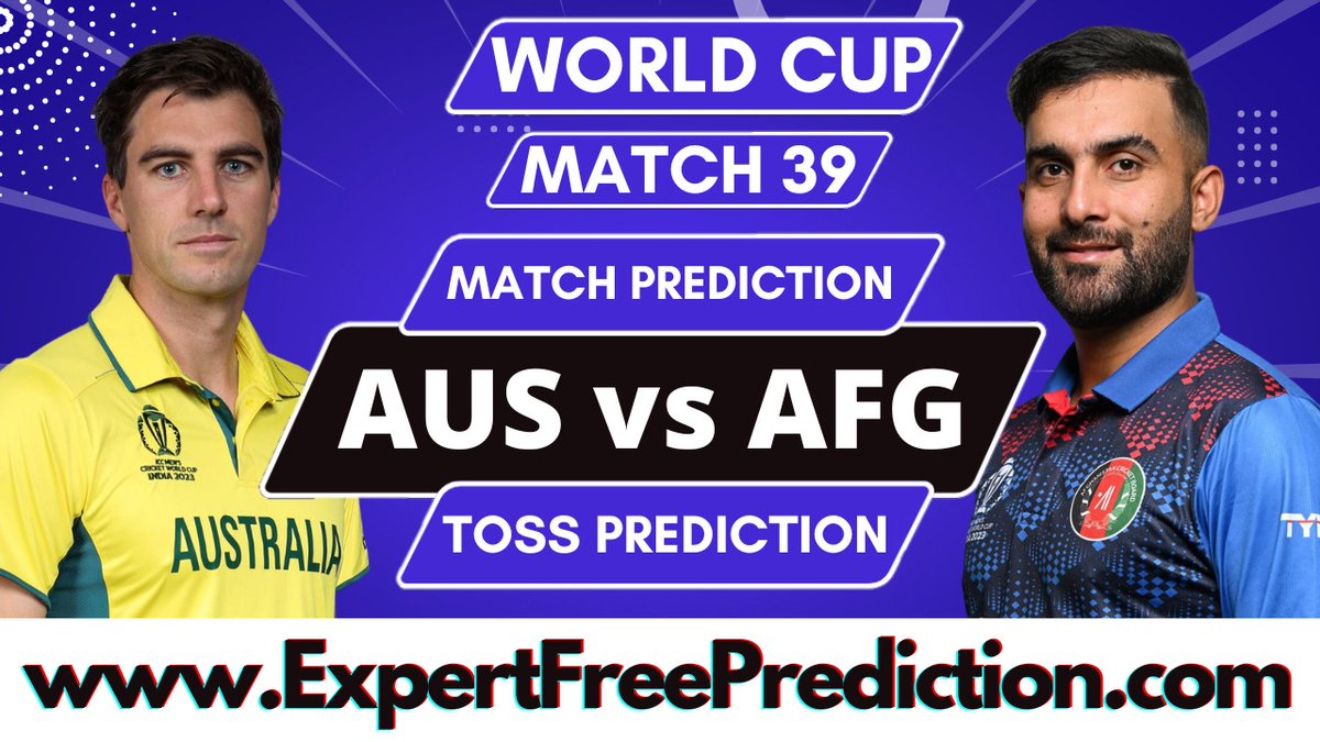 Australia vs Afghanistan, Cricket World Cup 2023 39th ODI Match, Toss Winner

#AfghanistanVsAustralia #AustraliaVsAfghanistanMatchPrediction #AUSvAFG #AFGvsAUS39thODIMatchPrediction #TodayMatchPrediction #ExpertsFreeTips #ExpertFreePrediction

Winner- expertfreeprediction.com/aus-vs-afg-tod…