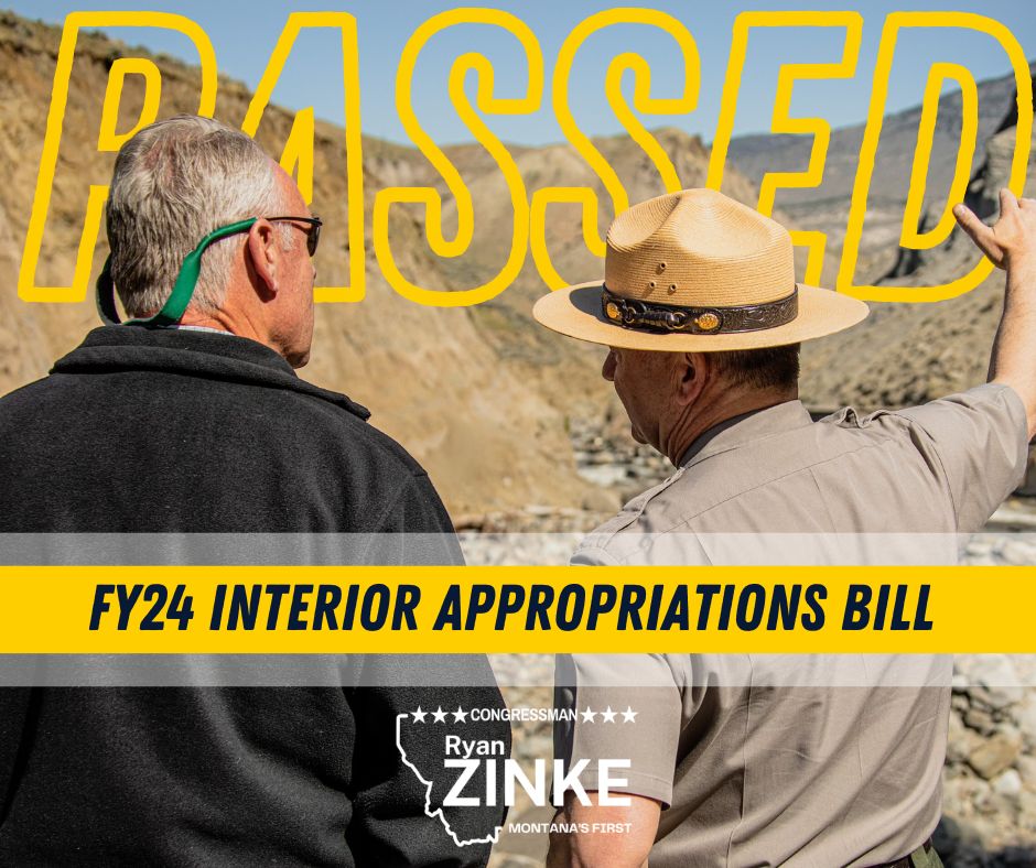 As a former Secretary of the Interior & lifelong Montanan, I know this bill allows the DOI to do the job they are supposed to do, but it doesn't allow Biden to peddle his green agenda with taxpayer dollars meant for responsible, logical conservation & energy development.