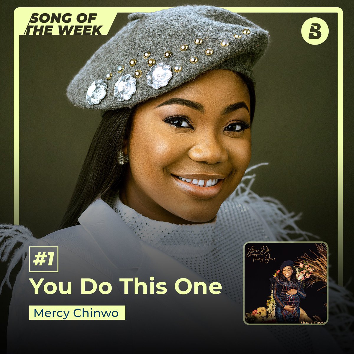 BoomplayNigeria's tweet photo. Minister @MMercychinwo came through with a sound of gratitude, #YouDoThisOne, and you all joined in to make it the #SongOfTheWeek!😇🏆

Keep streaming this song on Boomplay! ➡️ https://t.co/zbfXjIEulU 

#SOTW #HomeOfMusic https://t.co/iC88WgxzP2
