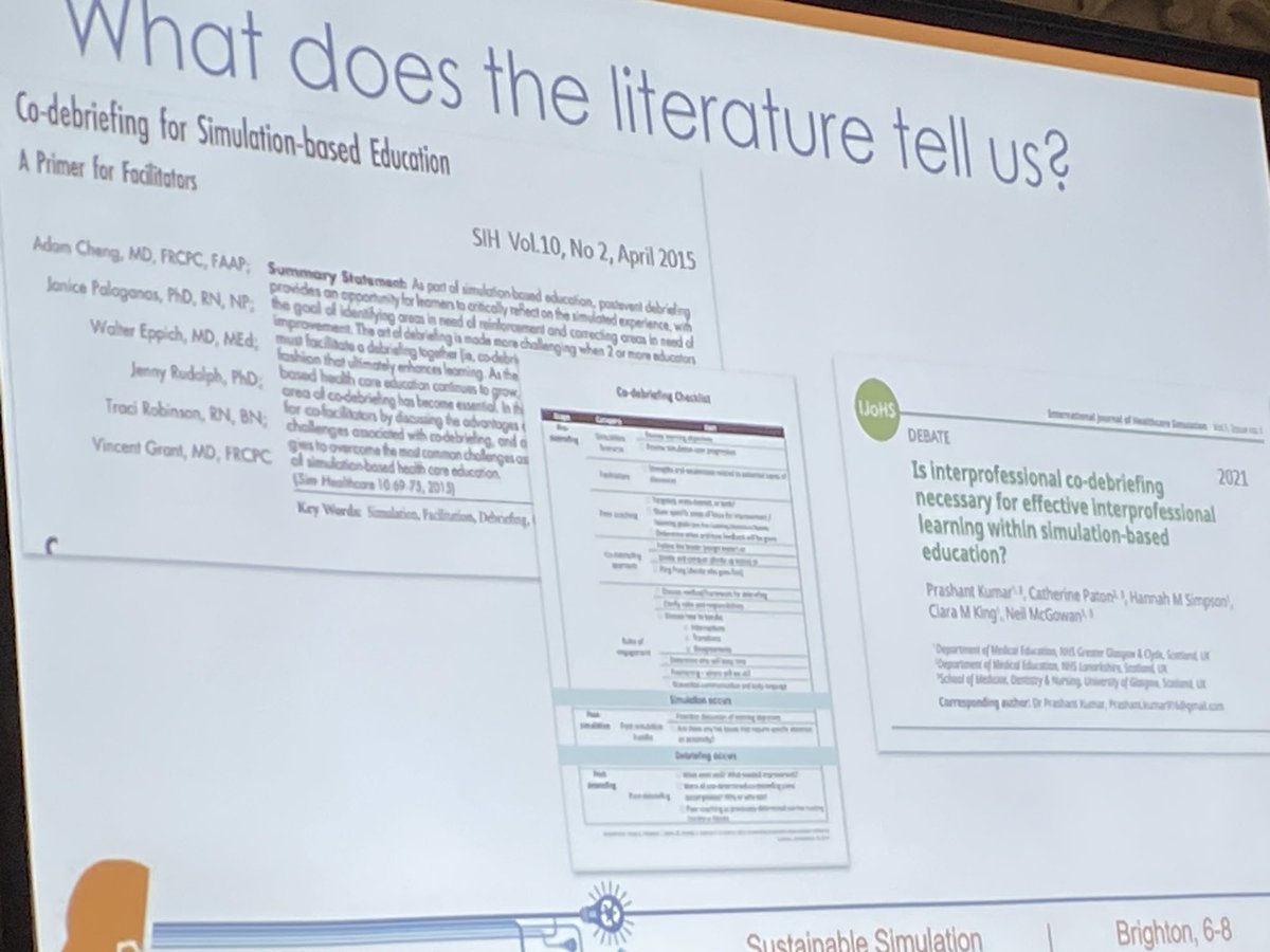 RobynStiger's tweet photo. Loving the debriefing workshop #ASPIH2023 #difficultdebrief https://t.co/QSY0rhggLS