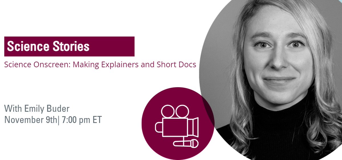 Katie Moisse (@katiemoisse) on Twitter photo This week! Join me for a free virtual talk by Pulitzer prize-winning filmmaker <a href="/elbuder/">Emily Buder</a>. Hear how Emily brings science to life through video explainers and short docs. <a href="/McMasterScience/">McMaster Faculty of Science</a> <a href="/McMasterAlumni/">McMaster Alumni</a> #scicomm #sciviz bit.ly/emilysciencest… This week! Join me for a free virtual talk by Pulitzer prize-winning filmmaker <a href="/elbuder/">Emily Buder</a>. Hear how Emily brings science to life through video explainers and short docs. <a href="/McMasterScience/">McMaster Faculty of Science</a> <a href="/McMasterAlumni/">McMaster Alumni</a> #scicomm #sciviz bit.ly/emilysciencest…
