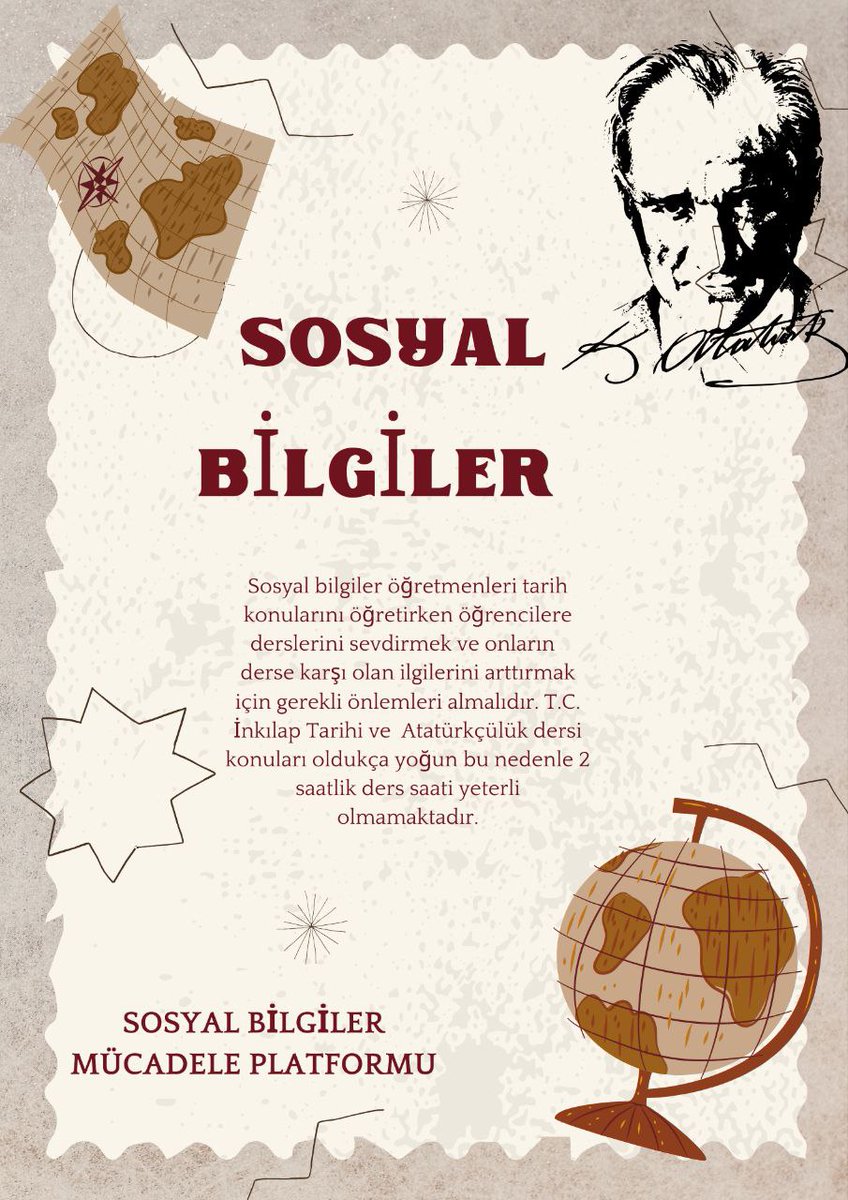 8. Sınıflarda İnkılap Tarihi  ders saati yetersiz gelmektedir.Bu sebeple bu dersin saatinin dörde çıkmasını talep ediyoruz. 5-6-7. Sınıflarda olan sosyal bilgiler dersi 8. sınıflarda da olmalı ve lgsde sorulmasını talep ediyoruz.

<a href="/Yusuf__Tekin/">Yusuf Tekin</a>
<a href="/meb_ogm/">Ortaöğretim Genel Müdürlüğü</a>

#SekizinciSınıfSosyal
