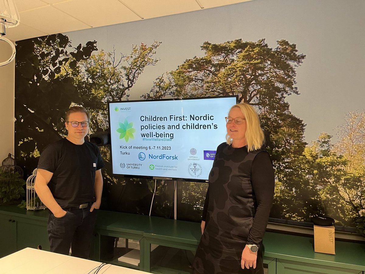 New NordForsk funded project ”Children First: Nordic Policies and Children’s well-being” successfully launched today. #INVEST_Flagship #University_of_Turku