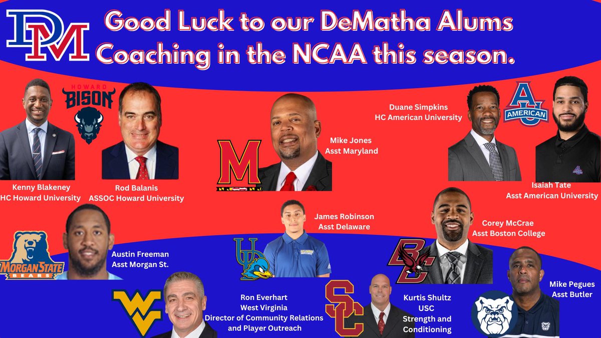 DeMathaHoops's tweet photo. Good Luck to our DeMatha Hoops Alums coaching the sidelines this season. #madisonstreethoops 🦌 https://t.co/bCeTqwt3gj