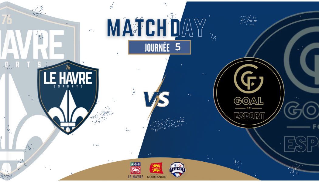 [Jour de match ⚽️] 

📍: <a href="/VPGFrance_/">VPG France</a> 
🏆: ligue prenium
⏱: 21h20 / 21h40 
⚽️ : <a href="/MarsihoF/">MarsihoFC</a> / <a href="/GOAL_FC_Esport/">Goal FC eSport</a> 
🎥 : twitch.tv/le_havre_espor…