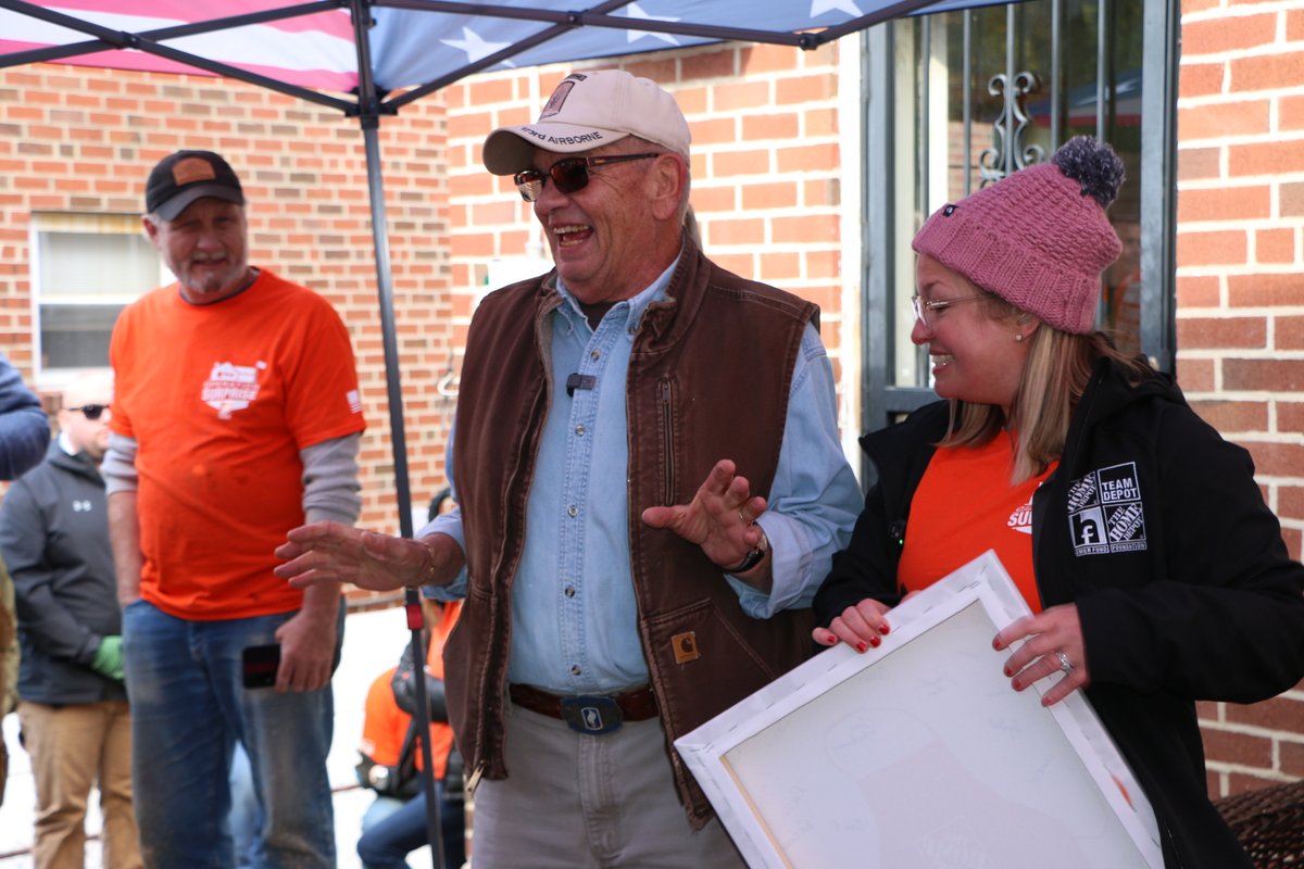 The Home Depot Foundation (@homedepotfound) on Twitter photo #OperationSurprise is up and running, making a difference in the lives of veterans across the country. Last week, dozens of #TeamDepot volunteers in Philadelphia worked with the <a href="/TMFoundation/">Travis Manion Foundation</a> to renovate and upgrade the home of Army veteran Tommy Powers. #OperationSurprise is up and running, making a difference in the lives of veterans across the country. Last week, dozens of #TeamDepot volunteers in Philadelphia worked with the <a href="/TMFoundation/">Travis Manion Foundation</a> to renovate and upgrade the home of Army veteran Tommy Powers.