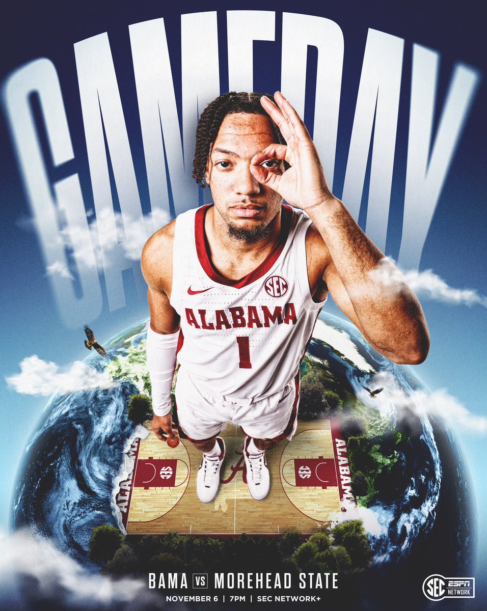 AlabamaMBB's tweet photo. Tide Hoops Is Back‼️

#RollTide | #BlueCollarBasketball https://t.co/iKzterrt45